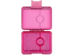 Yumbox Snack bento madkasse pink glitter med 3 rum